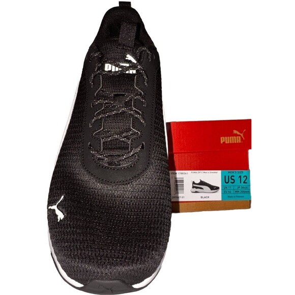 Puma Mens Size 12 Black Zip C Lightweight Running Sneaker Shoe Athletic Jogging main image 11
